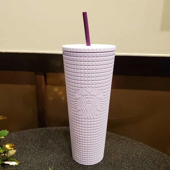 Starbucks Lilac Tumbler Purple Matte Gridded VDay - Picture 3 of 3